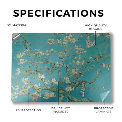 Image of Laptop Skin Compatible with Surface Laptop 7 15 inch (2024) - Almond Blossom - Premium 3M Vinyl Protective Wrap Decal Cover - Easy to Apply | Crafted in The USA by MightySkins