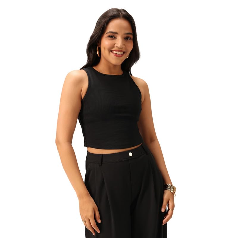 Womens Blissentials Crop Tank, Stretchy Fabric, Tailored Comfortable Fit, Everyday Essential-image-35