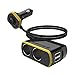 SCOSCHE DCLS242 DoubleUp Dual 12V Adapter with Dual 12W USB Charger, Add Power Ports and Double Cigarette Lighter Ports, Fast Charging