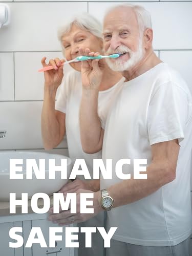 Anti Slip Shower Stickers, Adhesive Decals Safety Strips with Scraper for Bath Tub, Shower Floor, Stairs, 24 Pieces (Black)