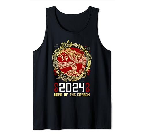 Dragon 2024 Year Of Dragon Lunar Happy New Year 2024 Zodiac Camiseta sin Mangas