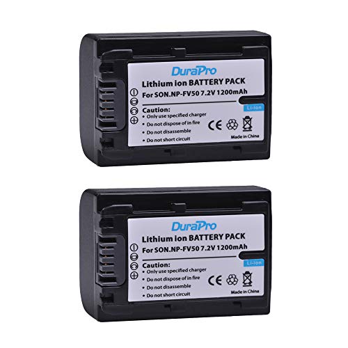DuraPro 2Pcs 1200mAh NP-FV50 NP-FV50 Akku + LCD USB Ladegerät für Sony NP-FV30 NP-FV40 FV70 FV100 Akkus; HDR-CX150E HDR-CX170 HDR-SR68 DCR-SR20E HDR-CX190 HDR-CX130 Handycams - Image 3