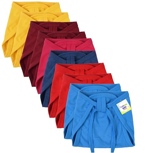 Image of Toddylon New Born Baby's Cotton Cloth Diapers | Langot | Nappy U Shaped Washable And Reusable Nappies (0-6 Months, Pack Of 10)