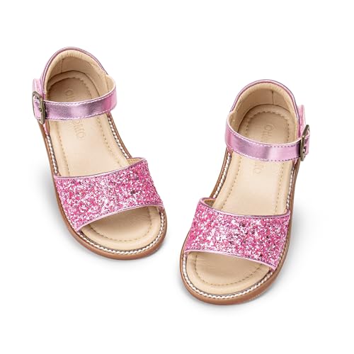 Image of Otter MOMO Girls Open Toe Princess Flat Sandals with Comfort Sole Summer Sandals