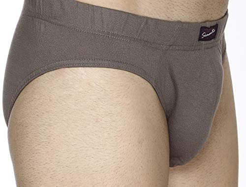 Image of Semantic Men's Solid Cotton Brief Underwear - Pack of 3
