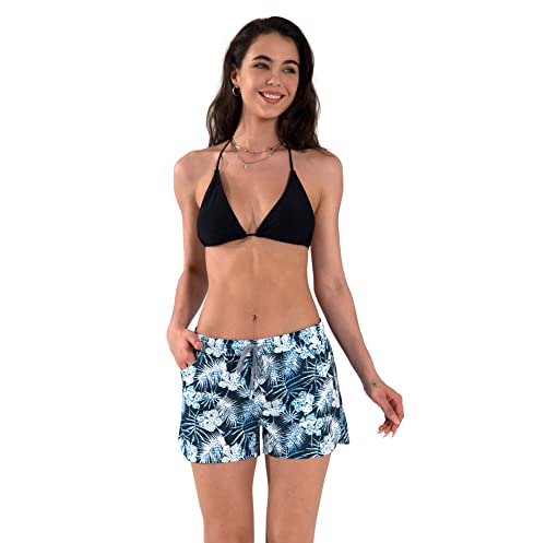 Image of Womens Swim Shorts UPF50+ Board Shorts Quick Dry Beach Shorts Drawstring Sports Summer Bottom