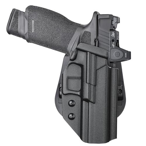 ANOLE OWB Kydex Holster for Springfield Echelon 4.5 Full Size, Optic Cut Open Carry Black, Right Hand