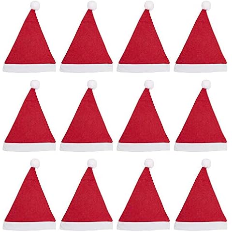 Santa Hat Santa Hat Velvet Plush Soft Red Winter Party New Year Kids Unisex (FYQ-13, Kids) Cover