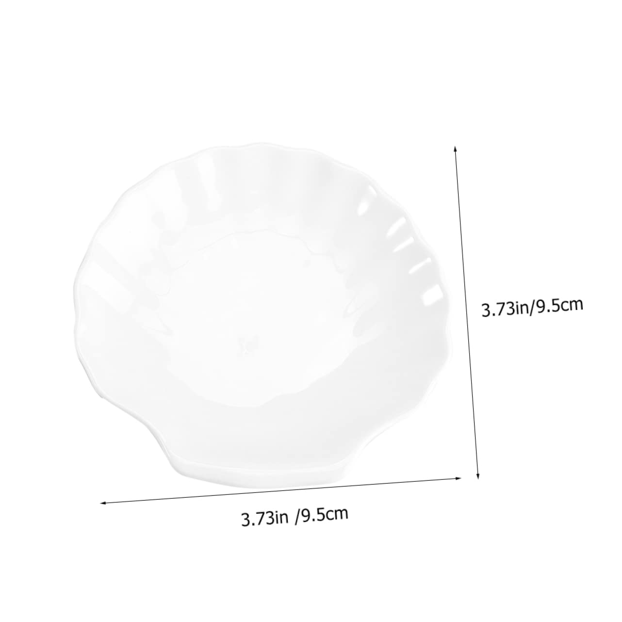 BESTYASH 4Pcs Shell Shaped Porcelain Food Plates Multipurpose Breakfast Serving Bowls Elegant Appetizer Dishes for Home Dining Jewelry Display Smooth and Easy to Clean