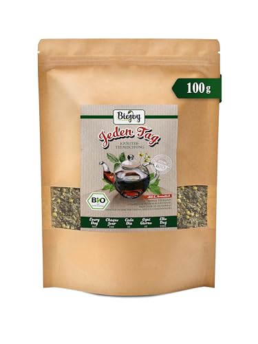 Biojoy Infusión Ecológica a granel “Cada Día” (100 g), cáscaras de escaramujo, hojas de zarzamora y frambuesa y otras hierbas