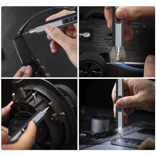 Kit Chave de Fenda Precisão Elétrica Parafusadeira Recarregável a Bateria
