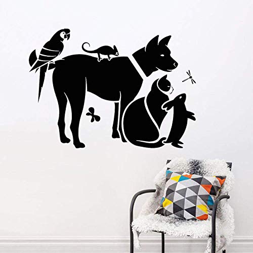 Wandsticker, Wandsticker, Katzen, Hunde, Kaninchen Und Vögel, Zoohandlung,...