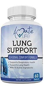 Aamatec Life Lung Support Dietary Supplements Herbal Breathing Support 10 Active Ingredients Orig...