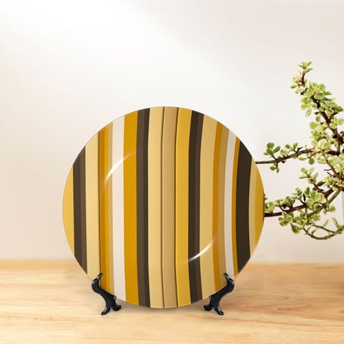 Assiette décorative en porcelaine 20,3 cm avec support de présentation