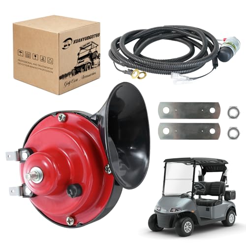 Image of Golf Cart Horn Kit High Universal 12V Note Electric Snail Horn