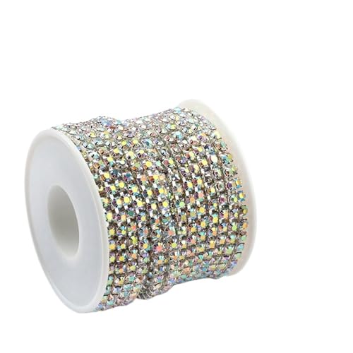 Chaîne de fermeture en strass cristal transparent de 9,1m pour couture - 2