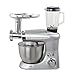 XIANXUS robot kuchenny, maszyna do wyrabiania ciasta, 1000 W, wielofunkcyjny mikser stojący do pieczenia z hakiem do ugniatania, hak do mieszania, trzepaczka do ubijania, miska ze stali nierdzewnej 4 l