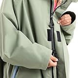 Red Original Unisex Kids Premium EVO PRO Dry Changing Robe - Waterproof, Windproof, Warm, Lightweight, Sherpa Fleece Lined, 100% Recycled Material (Sage Green, S - 8-13 Years) - Image 4