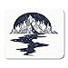 Produktbild AOHOT Mauspads River of Stars Flows from The Mountains Tattoo Infinite Space Meditation Symbols Travel Tourism Endless Mouse pad Mats 9.5" x 7.9" for Notebooks,Desktop Computers Office Supplies