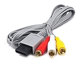AV Cable for Wii Wii U, AV Cable Composite Retro Audio Video Standard Cord Compatible with Nintendo Wii Wii U