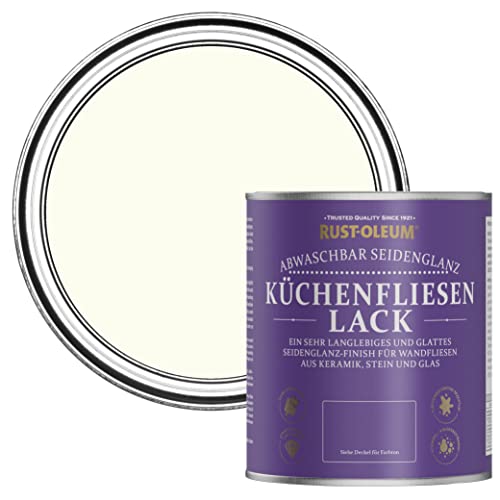 Rust-Oleum Wasserabweisender Küchenfliesenlack in seidenglänzendem Finish - Antik Weiß 750ml