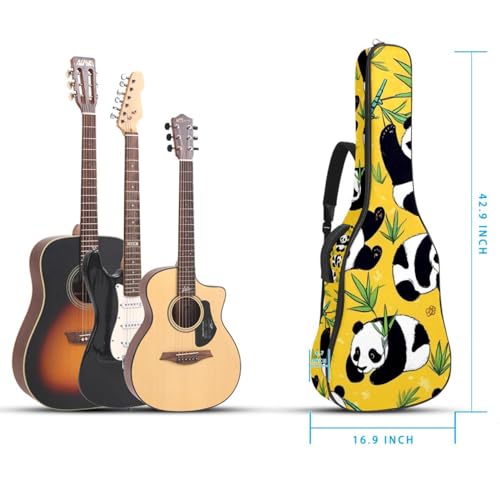 Sac pour guitare grand format housse imperméable panda jaune