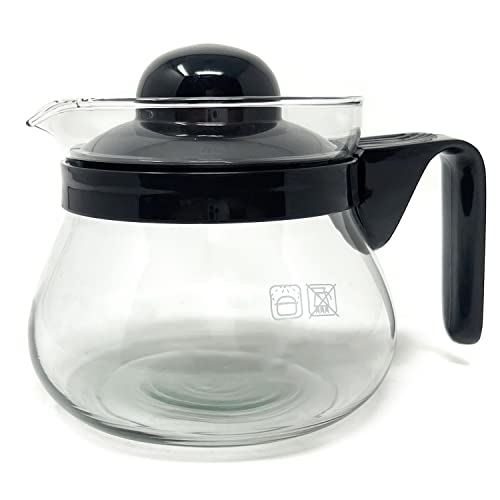MGE - Pichet pour Micro-ondes - Carafe à Café - Verseuse en Verre avec Couvercle - Théière en Verre Thermique - Carafe Melita - 500 mL Cover