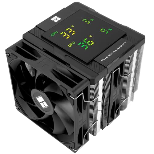 Image of Thermalright Peerless Assassin 120 Digital Black CPU Cooler, Dual Towers and Dual Fans Cooling, CPU Air Cooler, Digital Display Top Cover, 1850RPM+10%, for AM4 /AM5,Intel LGA1851 /1700