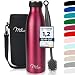 Produktbild Milu Thermoflasche 350ml 500ml 750ml 1L 1,5L Isolierte Edelstahl Trinkflasche Thermoskanne Auslaufsichere Isolierflasche doppelwandig für heiße und kalte Getränke, Kohlensäure geeignet (Berry, 500ml)