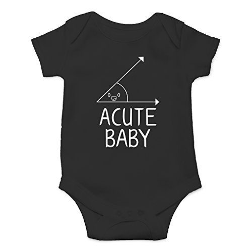 AW Fashions Acute Baby - Math Lovers Nerd Cute Novelty Funny Infant One-piece Baby Bodysuit (6 Months, Black)