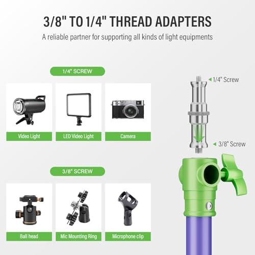 Image of Heavy Duty Light Stand Photography, 9.1ft /280cm All Metal Tripod