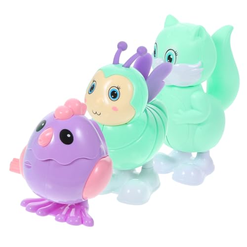 ORFOFE 3Pcs Wind Up Animal for Creative Clockwork Jumping Funny Party Favors for Safe and Design for Visual and Auditory Development
