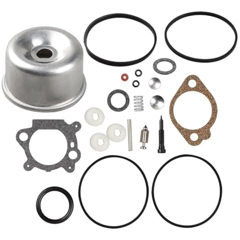 Buckbock 493762 498260 Carburetor Overhaul Kit and Float Bowl for Briggs and Stratton 498260 492495 796611 493640 490937 398183 498261 for 20-141-1 20-141 Carb Fit for 3.5 4HP Max Series Engine Cover