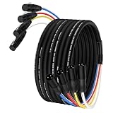 Bubiercaes 4-Kanal-XLR-Kabel, Schlangenkabel,4 farbige Splitter-Audiokabel, 4-Kanal Mikrofon, Patchkabel, XLR-Stecker auf Buchse, OFC-Kupfer,Kabel für Live-Aufnahmestudios-4M