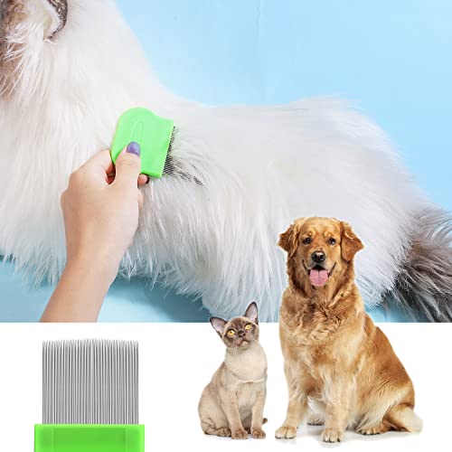 Image of Lice Kit, 7pcs Head Lice Remover Tool Lice Comb Tick Remover for Dogs Fine Tooth Comb for Lice Nit Removal with Tweezers Nail Clippers for Dog Cat Pet Human