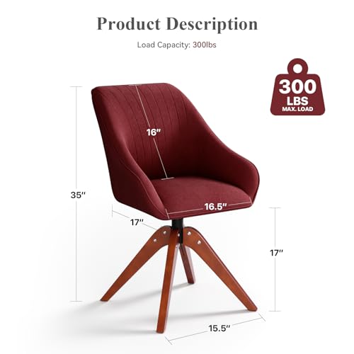 Sillón giratorio moderno tela rojo miniatura 2