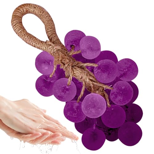 Sapone all'uva su una corda - Shampoo solido profumato ai cristalli fatto a mano | Sapone All'Uva Con Formula Idratante, Detersione Corpo, Lavaggio Mani - Sceņted Sóap Ôn A Řope | Per il bagno con doc