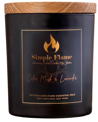 Cedar Musk & Lavender Luxurious Scented Jar Candle...