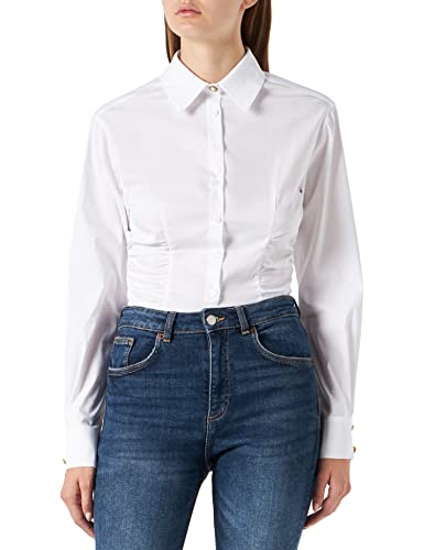 PINKO Damen CORNELIE Camicia Popeline Stre Bluse, Z04_Bianco Brill, 46N Cover