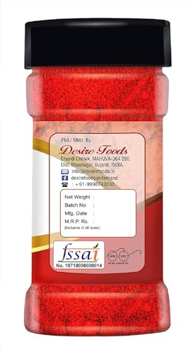 Image of Desire Cayenne Pepper Powder 200g - Hot & Spicy Chili Powder, Perfect for Cooking, Seasoning, and Adding Heat to Dishes | 100% Pure and Natural | No Additives | Pack of 1