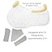 TNDCKP Universal English Saddle Pad with Adjustable Shims, Faux Shearling Trim, Plush Faux Wool, 3D Cooling & Non-Slip Tech. Ideal for Dressage, Jumping & Training. Machine Washable.(White)