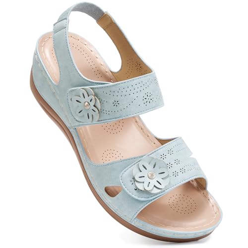 FUDYNMALC Womens Wedge Sandals Comfortable: Summer Dressy Platform Sandals