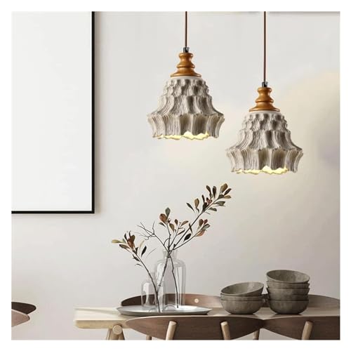 Plafonnier lustre industriel simple en ciment avec suspension réglable E26 pour chambre - 6