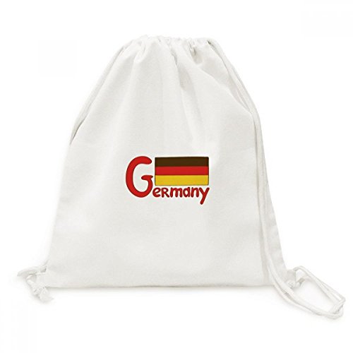 Sac à cordon motif drapeau allemand en toile rouge pour voyage et sport