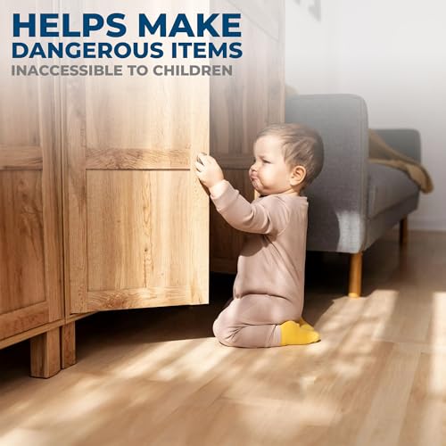 Hoffenbach, 20 Locks & 4 Keys, Magnetic Cupboard Locks, Child Safety Locks for Cabinets Drawers & Kitchen - Image 3