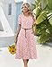 Zeagoo Floral Dress for Women Spring Dresses Womens Floral Midi Dresses Casual Short Sleeve A Line Dress for Summer, Pink Dot,XL