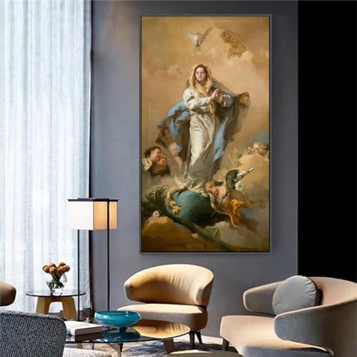 Diamond painting ange mère enfant : kit complet 5D DIY broderie diamant 50x150cm pour adultes