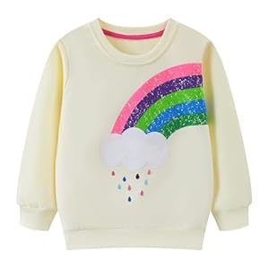 HILEELANG Girl Sweatshirts Halloween Christmas Crewneck Long Sleeve Pullover Cotton Graphic Top Sweater Shirts