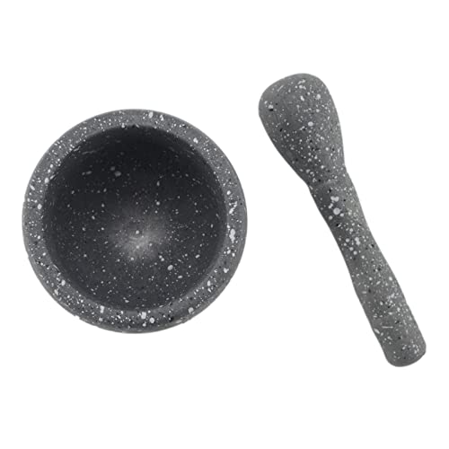 Classic Resin Mortar Pestle Set Guacamole Herbs Spice Grinder Bowl Food Mill Mixing Bowl Rod Kitchen Cooking Tools Supplies (Granite Texture) #TOP5