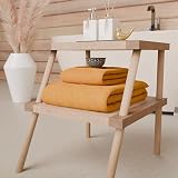 🤲 Confort et praticité dans le set 1+1 : Notre ensemble se compose d'une serviette de toilette aux dimensions généreuses (60 x 110 cm) pour un séchage complet, et d'une serviette invité (40 x 60 cm) — idéale pour les mains ou comme touche décorative élégante — offrant polyvalence et praticité dans n'importe quelle salle de bain.